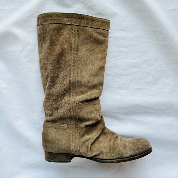 Bullboxer taupe brown suede tall boots size Eur 40, US 10 - Picture 5 of 12